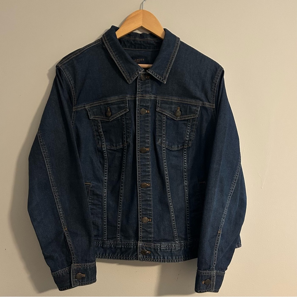 Talbots Woman 2X Dark Wash Stretch Denim Jacket